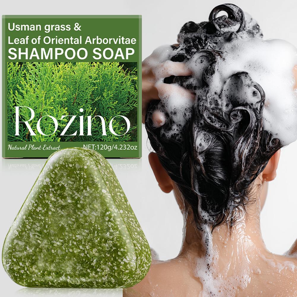 Bar Soap Shampoo Solid - ロジノ ヘショウウ ウスマン草 グリーンソープ、ネイチャー トライアングル シャンプーバー、かゆみ止め、ボリュームアップ＆オイルコントロール