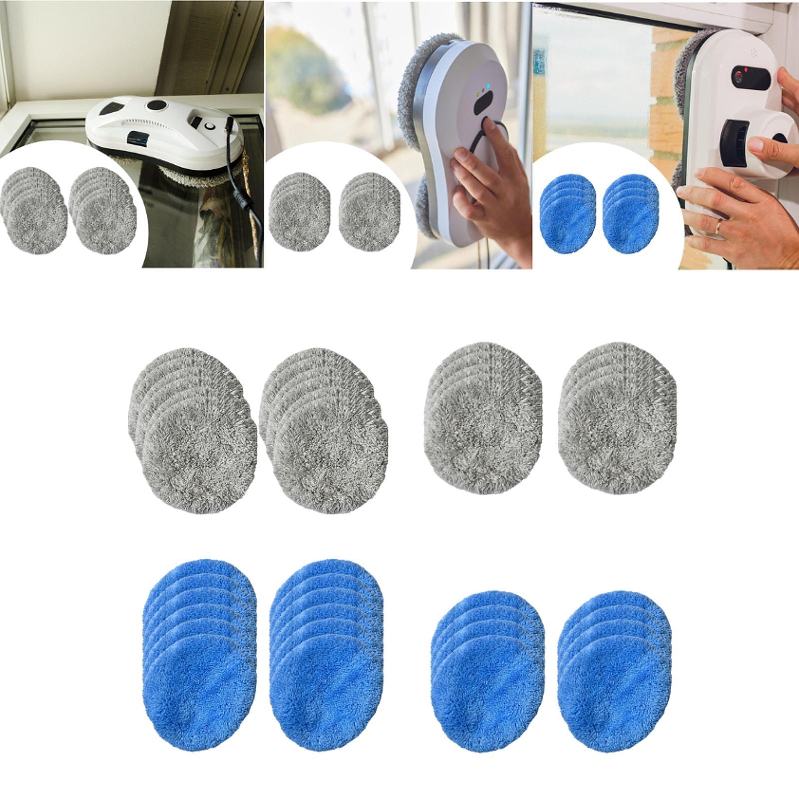 Cloth Pad Reusable - 窓掃除ロボット用交換パッド12個、マイクロファイバークロス、掃除用クロス、お手入れ簡単、家庭用再利用可能なクリーニングパッド
