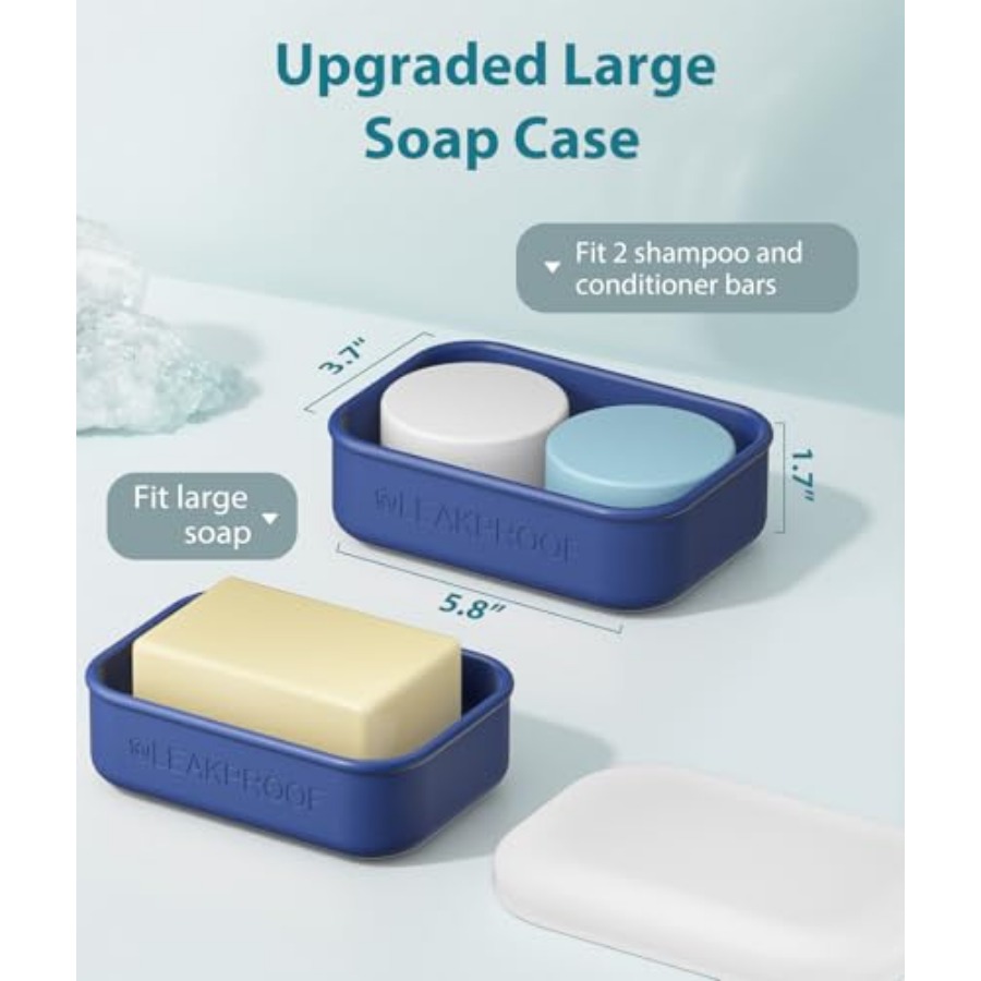 漏れ防止トラベルソープケース、固形シャンプーバーホルダー、排 - Bar Soap Shampoo Solid のレビューと価格